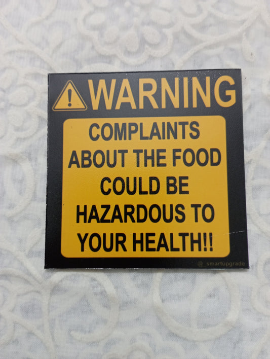 Kitchen Warning Sign Magnet