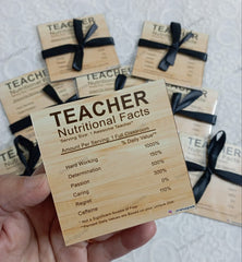 Teachers Nutritional Facts - Magnet