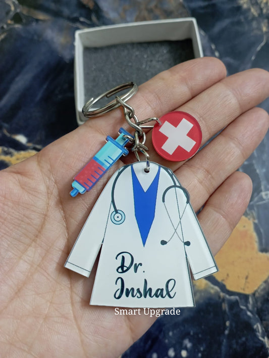 Dr Keychain with Charms