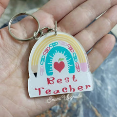 Rainbow Teachers Keychain