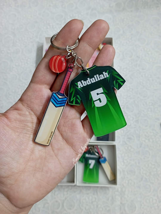 Cricketer Keychain